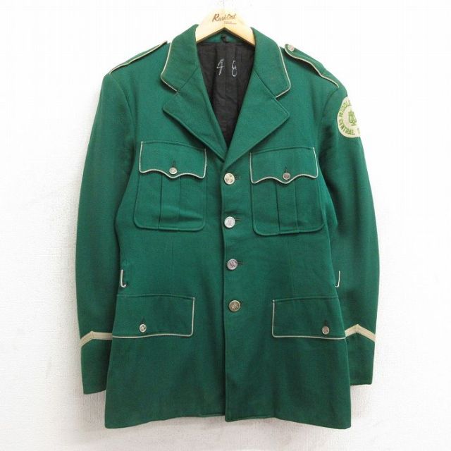 【50%OFF】M★古着 長袖 ウール ジャケット メンズ 80年代 80s MIDDLEBURGH CENTRAL SCHOOL 緑 グリーン 24oct22 中古 アウター