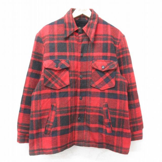 古着通販 XL☆古着 シアーズ 長袖 ウール ジャケット メンズ 80年代