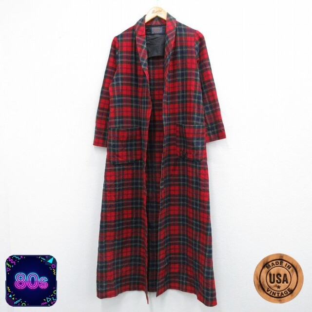 【50%OFF】ペンドルトン 80s ガウン チェック レッド S | 古着