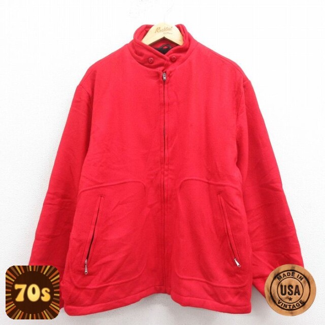 【50%OFF】70s ウールジャケット 内側ボア レッド XL | 古着