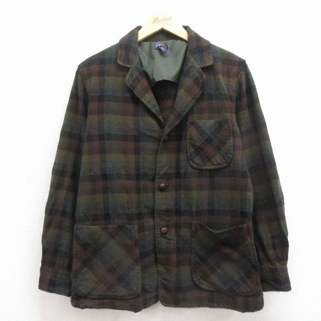 M★古着 ペンドルトン 長袖 ビンテージ ウール ジャケット メンズ 60年代 60s こげ茶他 チェック【spe】 25dec01