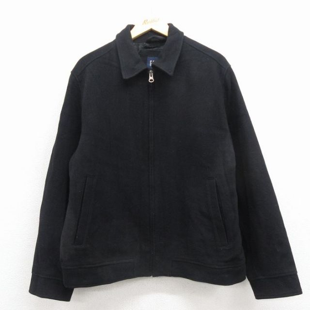 XL★古着 ギャップ GAP 長袖 ウール ジャケット メンズ 00年代 00s 黒 25dec01