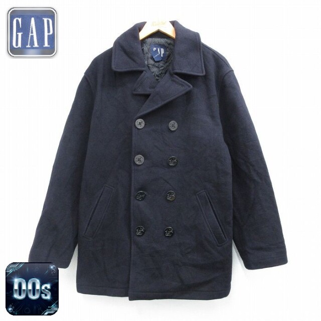 【50%OFF】ギャップ 00s ピーコート 内側キルティング ネイビー XL | 古着