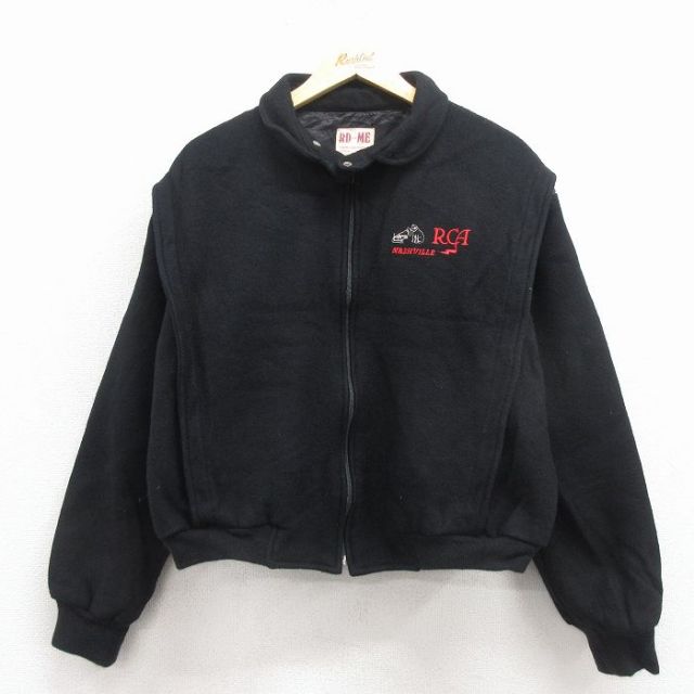 古着通販 L☆古着 長袖 ロック バンド ウール ジャケット メンズ 90