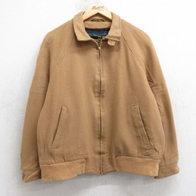 L★古着 長袖 ウール ジャケット メンズ 80年代 80s ラグラン USA製 ベージュ 25dec27