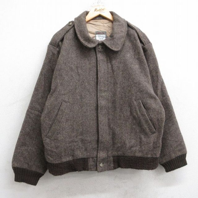 XL★古着 カタリナ 長袖 ウール ジャケット メンズ 90年代 90s USA製 茶 25dec27