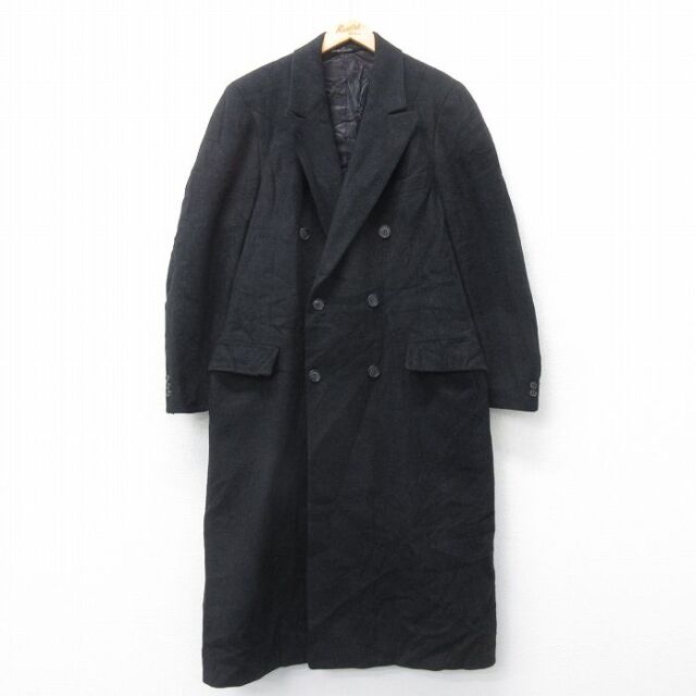 古着通販 L☆古着 長袖 ビンテージ ウール コート メンズ 70年代 70s