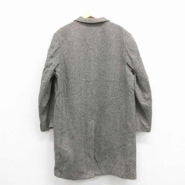 美品【アンゴラ70%】アクアスキュータム　ウールコートM　灰　膝丈　裏ロゴ総柄 古着通販 XL☆古着 アクアスキュータム 長袖 ウール コート メンズ 70