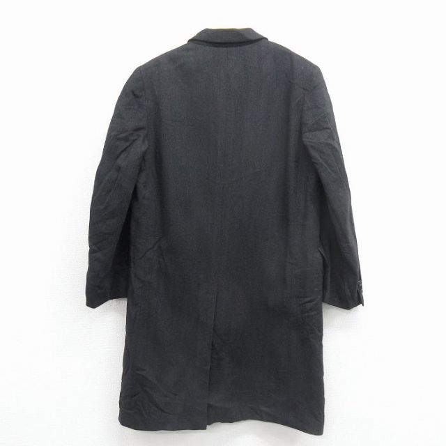 古着通販 L☆古着 長袖 ウール コート メンズ 80年代 80s ロング丈