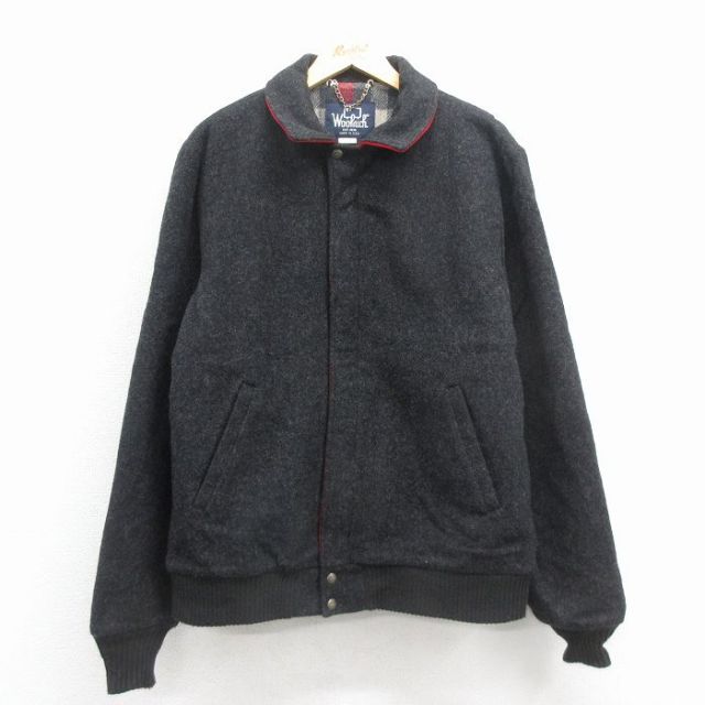 XL★古着 ウールリッチ 長袖 ウール ジャケット メンズ 90年代 90s 大きいサイズ USA製 黒 26jan08