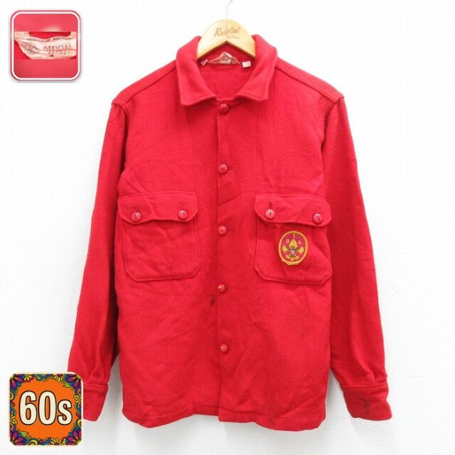 【50%OFF】60s ボーイスカウトジャケット レッド M | 古着
