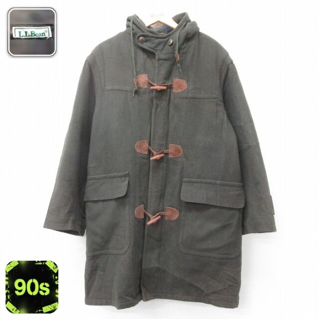 【50%OFF】エルエルビーン 90s ダッフルコート グリーン L | 古着