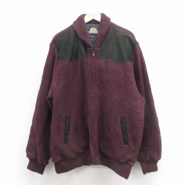 【20%OFF】カナダ製 90s 長袖ジャケット 内側キルティング バーガンディ XL | 古着