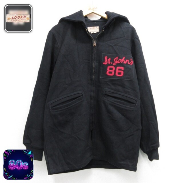 LOGAN 長袖 ジャケット 80s St. Johns ウール ブラック メンズL相当 | 古着