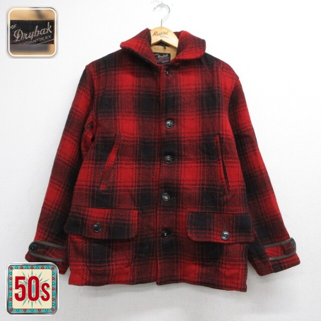 Drybak 50s マッキノージャケット レッド メンズM相当 | 古着