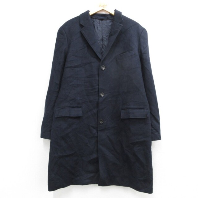 古着通販 L☆古着 J.CREW 長袖 メンズ コート ロング丈 イタリア製