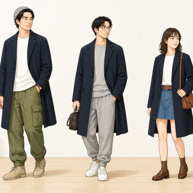 古着通販 L☆古着 J.CREW 長袖 メンズ コート ロング丈 イタリア製