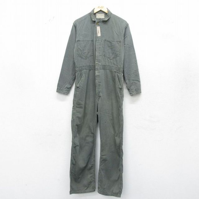 80s USA製 Wallsワークジャケットつなぎ 茶迷彩柄 XLオーバーオール