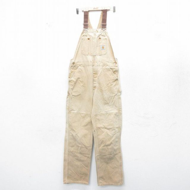 カーハート Carhartt オーバーオール USA製 ベージュ