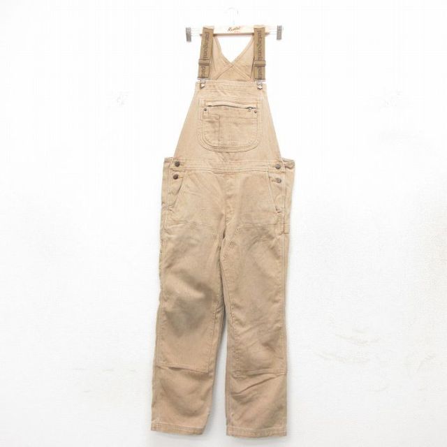 W38★古着 パタゴニア patagonia オーバーオール メンズ ダブルニー ダック地 茶 ブラウン 25feb10 中古 ボトムス