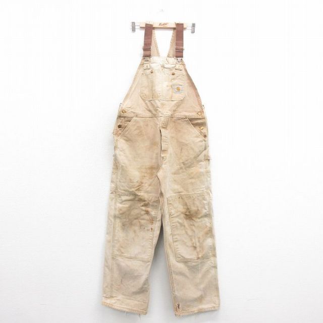 90s 〜 Carhartt カーハート ダブルニー オーバーオール 古着 70s vintage Carhartt 山ポケ ダブルニー ダック オーバーオール