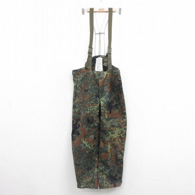 W40★古着 オーバーオール メンズ ミリタリー ドイツ軍 大きいサイズ 緑他 グリーン 迷彩 25sep20 中古 ボトムス
