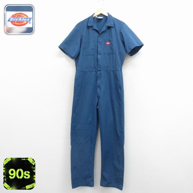 【50%OFF】ディッキーズ 90s 半袖ツナギ タロン ネイビー W37 | 古着
