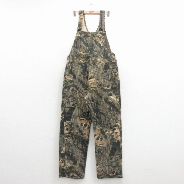 【20%OFF】モッシーオーク 90s オーバーオール 迷彩 グリーン W40 | 古着