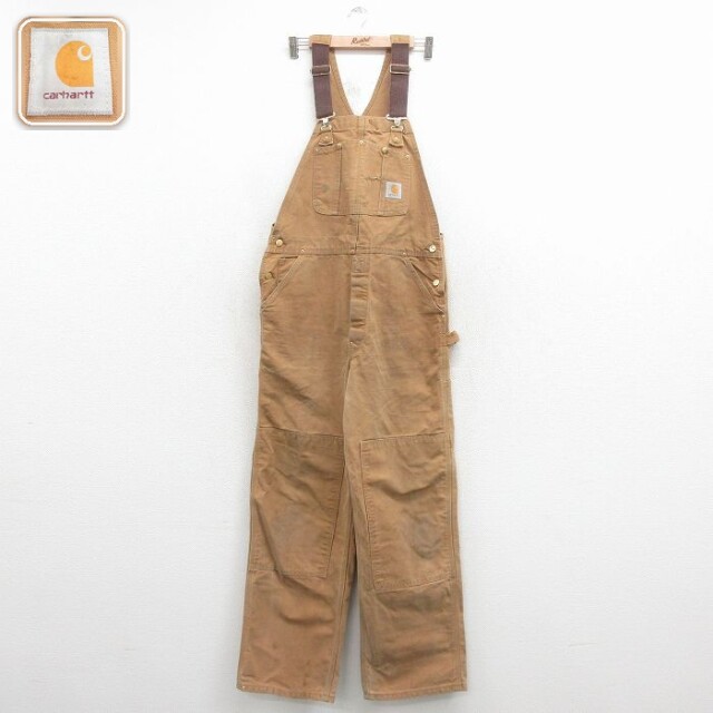 【20%OFF】カーハート W36 オーバーオール ダブルニー ブラウン | 古着