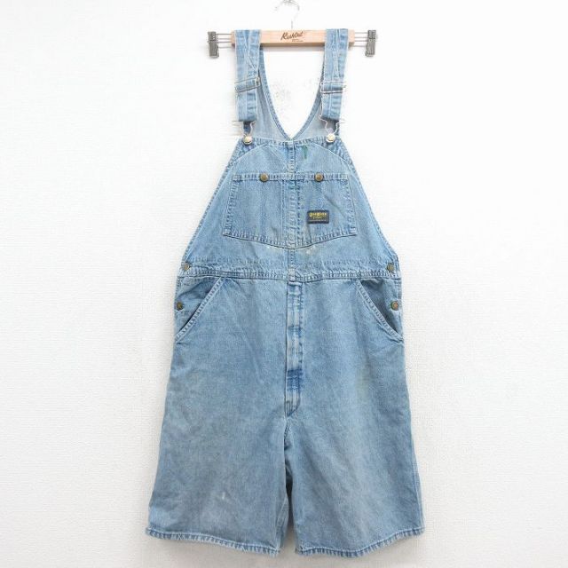 古着通販 W37☆古着 オシュコシュ オーバーオール メンズ 80年代 80s