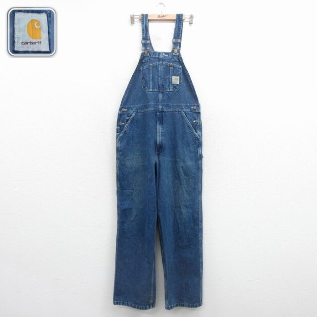 【20%OFF】カーハート オーバーオール デニム 実寸W38 | 古着