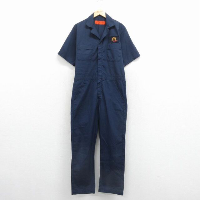 古着通販 W38☆古着 レッドキャップ 半袖 ワーク ツナギ メンズ 90年代