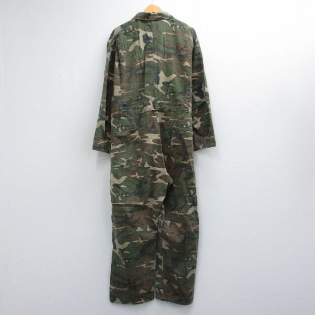 古着通販 W46☆古着 長袖 ハンティング ツナギ メンズ 90年代 90s