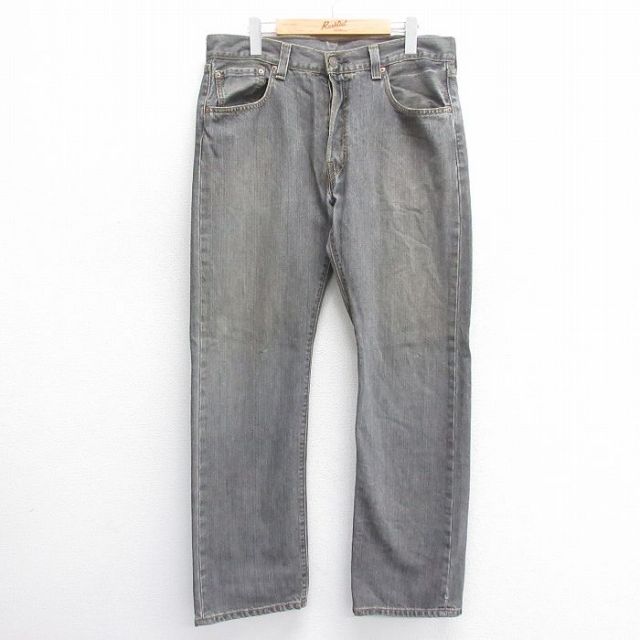 W34★古着 ジーンズ Levis リーバイス 501 メンズ コットン 黒 ブラック デニム 25jun17 中古 ボトムス ジーパン Gパン ロング パンツ