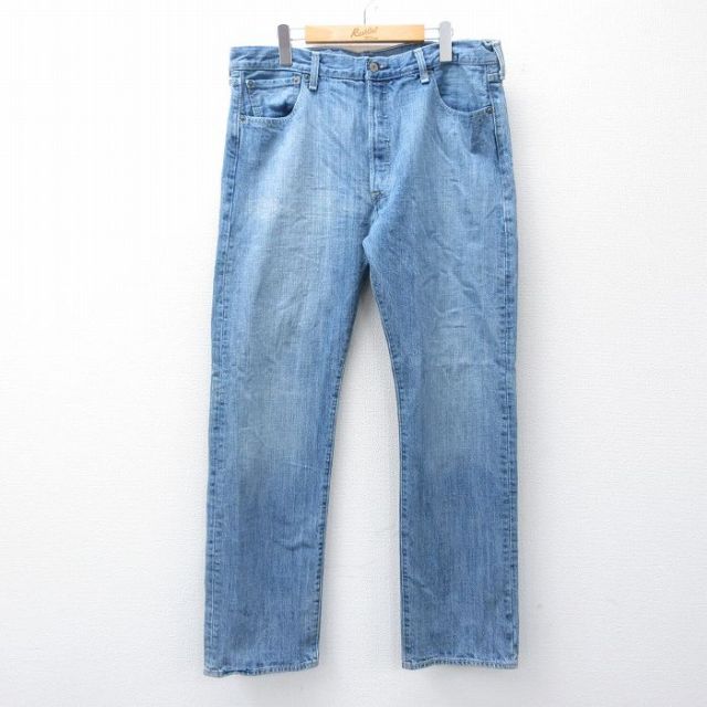 W37★古着 ジーンズ Levis リーバイス 501 メンズ コットン 薄紺 デニム 26jan15