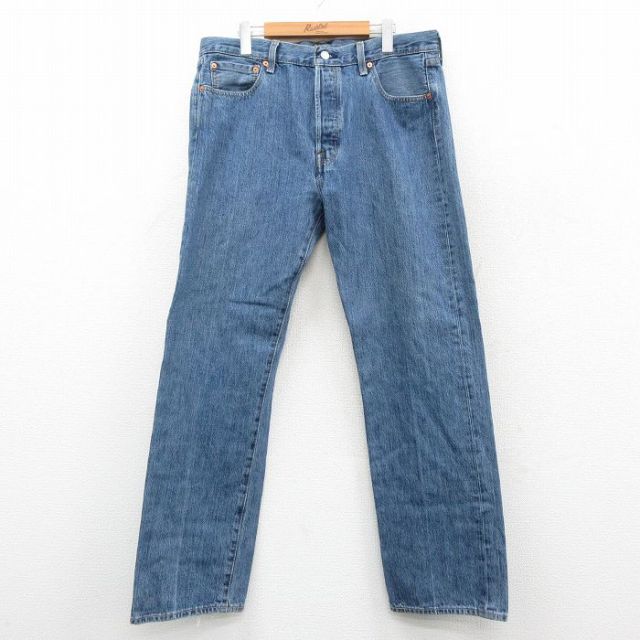 W36★古着 ジーンズ Levis リーバイス 501 メンズ コットン 紺 デニム 26feb17