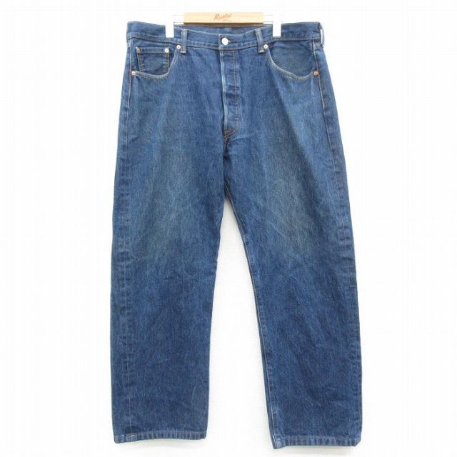 W40★古着 ジーンズ Levis リーバイス 501 メンズ 大きいサイズ コットン 濃紺 デニム 26feb17