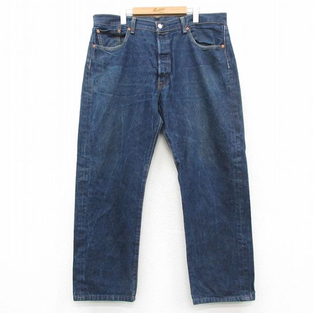 W40★古着 ジーンズ Levis リーバイス 501 メンズ 大きいサイズ コットン 濃紺 デニム 26feb17