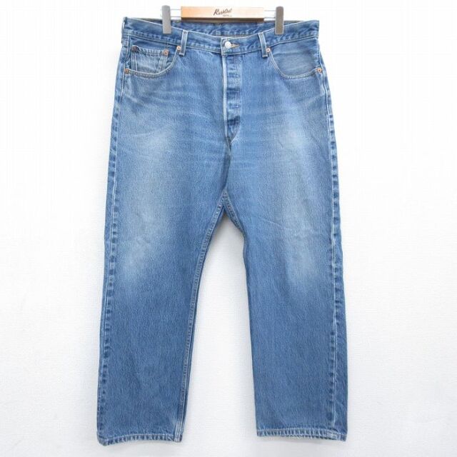 リーバイス501 ジーンズ ヒゲ ネイビー 実寸W40 | 古着