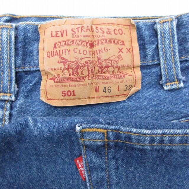 古着通販 W46☆古着 ジーンズ Levis リーバイス 501 メンズ 90年代 90s