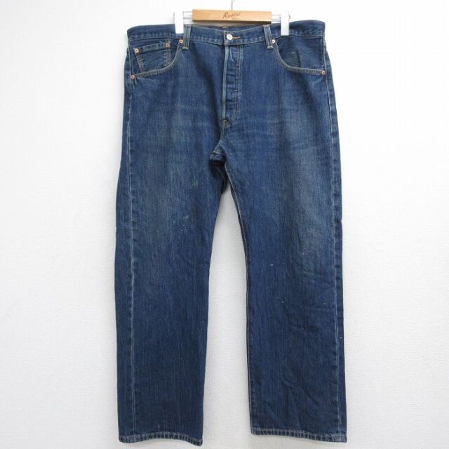 リーバイス501 ジーンズ ヒゲ ネイビー 実寸W40 | 古着