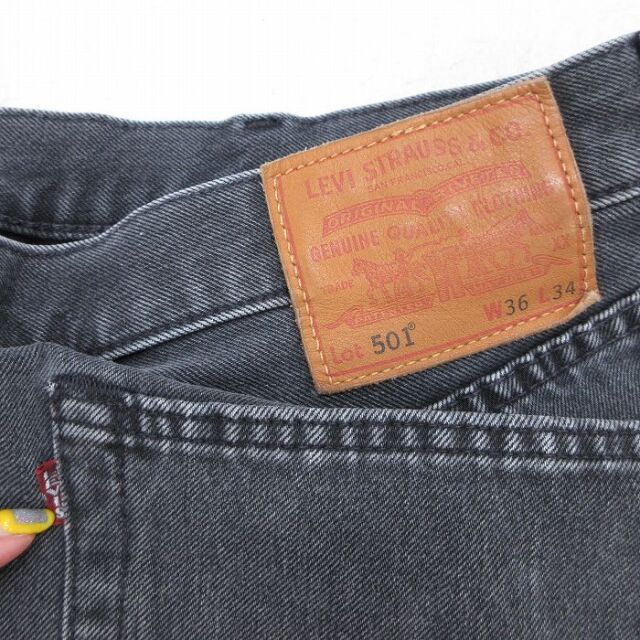 ヒゲ リーバイス 501 ブラック 古着通販 W36 古着 ジーンズ Levis