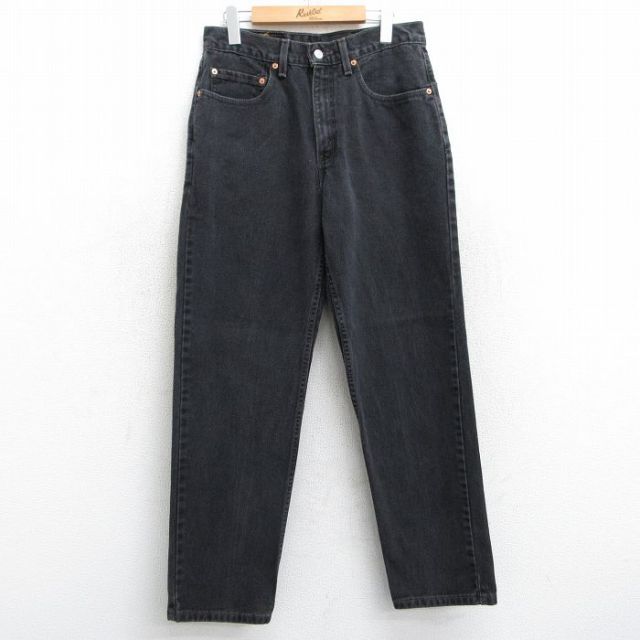 W30★古着 ジーンズ Levis リーバイス 550 メンズ 90年代 90s コットン USA製 黒 ブラック デニム 【spe】 25feb21 中古 ボトムス ジーパン Gパン ロング パンツ