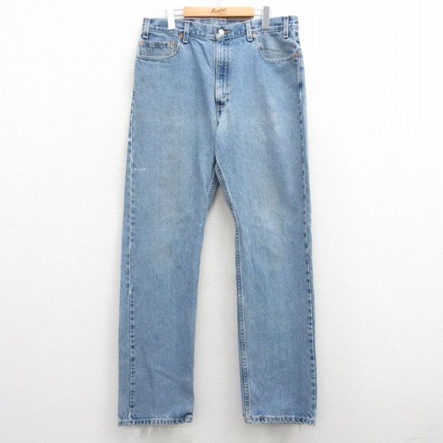 【50%OFF】W36★古着 ジーンズ Levis リーバイス 505 メンズ 00年代 00s コットン 紺 ネイビー デニム 25feb26 中古 ボトムス ジーパン Gパン ロング パンツ