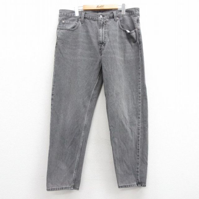 W37★古着 ジーンズ Levis リーバイス 550 メンズ コットン 黒 ブラック デニム 【spe】 25mar01 中古 ボトムス ジーパン Gパン ロング パンツ