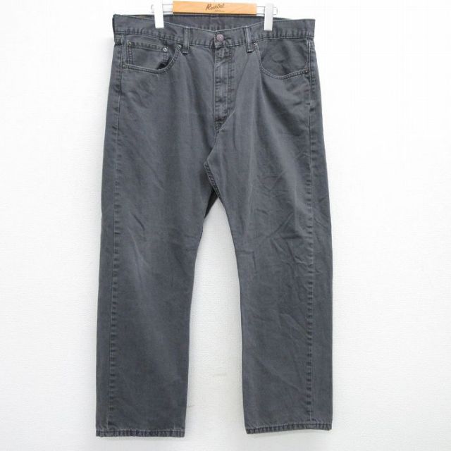 W38★古着 ジーンズ Levis リーバイス 505 メンズ コットン 濃グレー 25mar11 中古 ボトムス ジーパン Gパン ロング パンツ