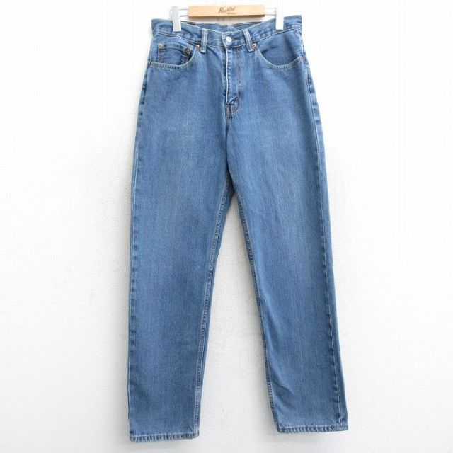 W32★古着 ジーンズ Levis リーバイス 550 メンズ コットン 紺 ネイビー デニム 25mar15 中古 ボトムス ジーパン Gパン ロング パンツ