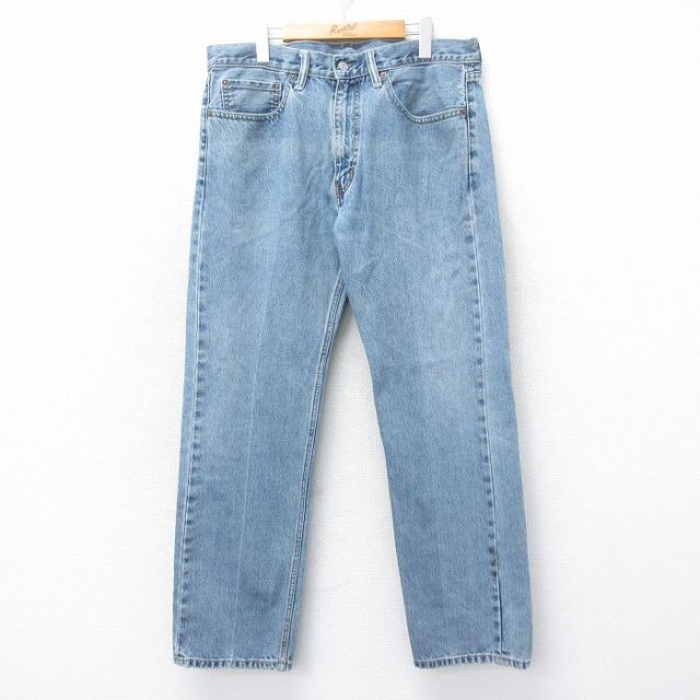 W36★古着 ジーンズ Levis リーバイス 505 メンズ コットン 紺 ネイビー デニム 25mar18 中古 ボトムス ジーパン Gパン ロング パンツ