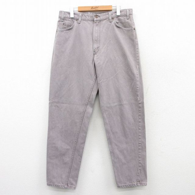 W36★古着 ジーンズ Levis リーバイス 550 メンズ 90年代 90s テーパード コットン USA製 グレー系 デニム 【spe】 25mar28 中古 ボトムス ジーパン Gパン ロング パンツ