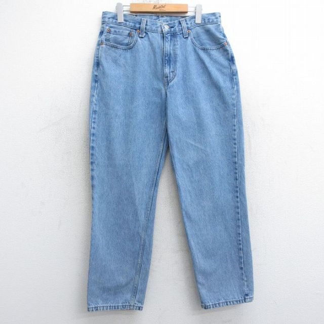 W33★古着 ジーンズ Levis リーバイス 550 メンズ コットン 紺 ネイビー デニム 25apr03 中古 ボトムス ジーパン Gパン ロング パンツ